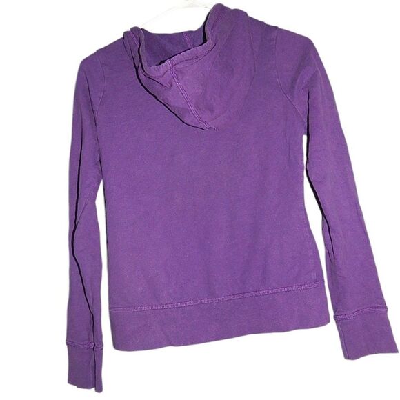 MILEY CYRUS MAX AZRIA women's large purple full zip hooded jacket with pockets - Picture 8 of 11